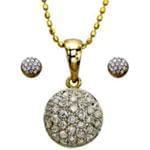 نیم ست طلا زرد با نگین الماس مدل:hsdf1112