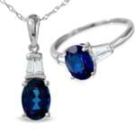 نیم ست طلا سفید با نگین یاقوت مدل:hsdf1115