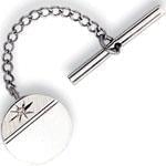 گیره کروات طلا سفید با نگین برلیان مدل :cgm1055