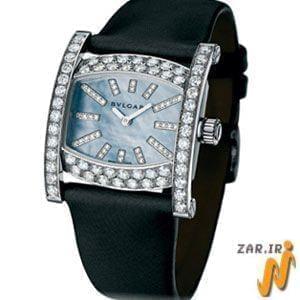 ساعت مردانه طلای سفید با نگین الماس مدل: wdm1024 