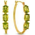 گوشواره طلا زرد با نگین زبرجد مدل: edf1095