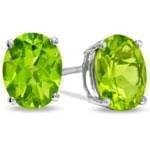 گوشواره طلا سفید با نگین زبرجد مدل: edf1100