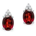 گوشواره طلا سفید با نگین یاقوت مدل: edf1101