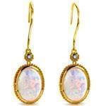 گوشواره طلا زرد با نگین اپال مدل: edf1124