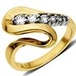 حلقه طلا زرد با نگین الماس: مدل sgf1081