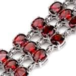 دستبند طلا سفید با نگین یاقوت مدل:pdf1026