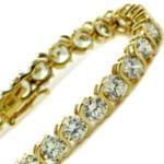 دستبند طلا زرد با نگین الماس مدل: bdf1095 