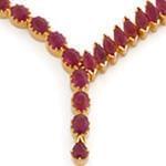 گردنبند طلا زرد با نگین یاقوت مدل: ndf1175 