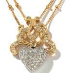 گردنبند طلا زرد با نگین الماس مدل: ndf1183 