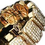 دستبند مردانه طلا زرد با نگین الماس مدل: bdm1009