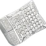 انگشتر مردانه طلا سفید با نگین الماس: مدل rgm1002 