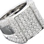 انگشتر طلا سفید با نگین الماس: مدل rgm1005