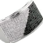 انگشتر طلا سفید با نگین الماس: مدل rgm1011