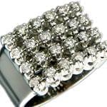 انگشتر طلا سفید با نگین الماس: مدل rgm1012