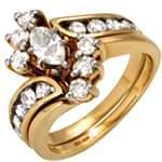 حلقه زنانه طلا زرد با نگین برلیان: مدل RDF1072