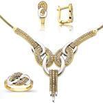 سرویس عروس با طلای زرد و سفید و نگین برلیان مدل: bset2027