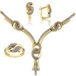 سرویس عروس با طلای زرد و سفید و نگین برلیان مدل: bset2028