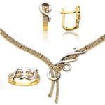 سرویس عروس با طلای زرد و سفید و نگین برلیان مدل: bset2029