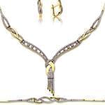 سرویس عروس با طلای زرد و سفید و نگین برلیان مدل: bset2030