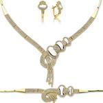 سرویس عروس با طلای زرد و سفید و نگین برلیان مدل: bset2031