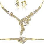 سرویس عروس با طلای زرد و سفید و نگین برلیان مدل: bset2032