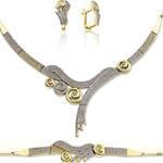 سرویس عروس با طلای زرد و سفید و نگین برلیان مدل: bset2033