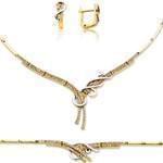 سرویس عروس با طلای زرد و سفید و نگین برلیان مدل: bset2035