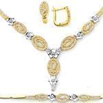 سرویس عروس با طلای زرد و سفید و نگین برلیان مدل: bset2039