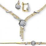 سرویس عروس با طلای زرد و سفید و نگین برلیان مدل: bset2040