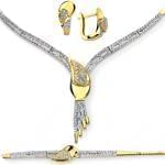 سرویس عروس با طلای زرد و سفید و نگین برلیان مدل: bset2041