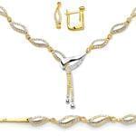 سرویس عروس با طلای زرد و سفید و نگین برلیان مدل: bset2042