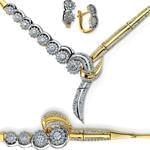 سرویس عروس با طلای زرد و سفید و نگین برلیان مدل: bset2043