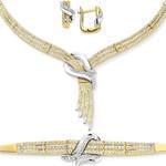 سرویس عروس با طلای زرد و سفید و نگین برلیان مدل: bset2044