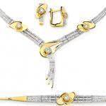 سرویس عروس با طلای زرد و سفید و نگین برلیان مدل: bset2045