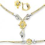 سرویس عروس با طلای زرد و سفید و نگین برلیان مدل: bset2048