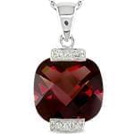 آویز طلای سفید با نگین یاقوت قرمز و برلیان مدل: npdf1102 