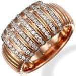 انگشتر الماس تراش برلیان با طلای رزگلد مدل: ring2017