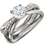 مدل حلقه نامزدی طلا سفید با نگین الماس: شماره eng2043