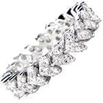 مدل حلقه نامزدی طلا سفید با نگین الماس طرح قلب: شماره eng2046