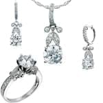 ddنیم ست طلا سفید با نگین الماس مدل: hsdf1183