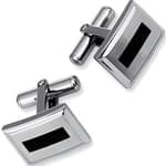 دکمه سر دست طلا سفید با نگین انیکس مدل: cdm1061 