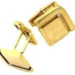 دکمه سر دست طلا زرد با نگین الماس مدل: cdm1064