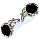 دکمه سر دست طلا سفید با نگین انیکس مدل: cdm1067