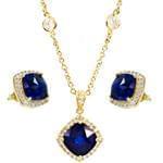 نیم ست یاقوت و برلیان با طلای زرد مدل: hsdf1199