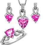 نیم ست تورمالین و برلیان با طلای سفید مدل: hsdf1200