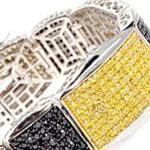 دستبند مردانه طلا سفید با نگین الماس مدل: bdm1023 