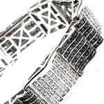 دستبند مردانه طلا سفید با نگین الماس مدل: bdm1025