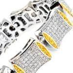 دستبند مردانه طلا سفید با نگین الماس مدل: bdm1026