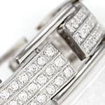 دستبند مردانه طلا سفید با نگین الماس مدل: bdm1029