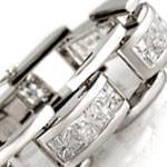 دستبند مردانه طلا سفید با نگین الماس مدل: bdm1033